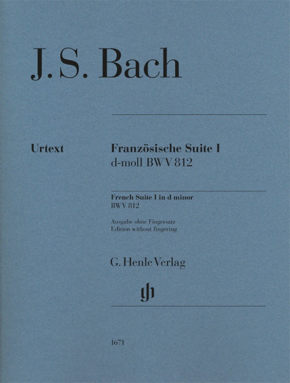 Bach French Suite I Bwv 812 Piano No Fingering Sheet Music Songbook