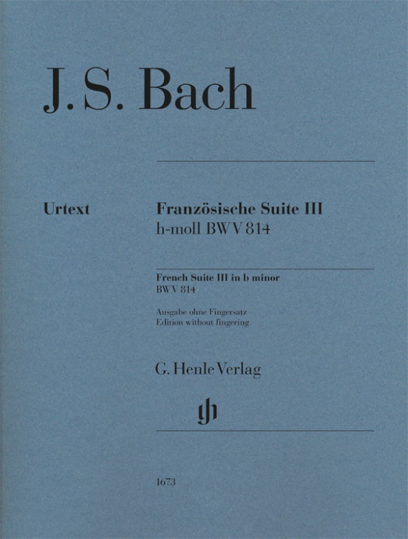 Bach French Suite Iii Bwv 814 Piano No Fingering Sheet Music Songbook