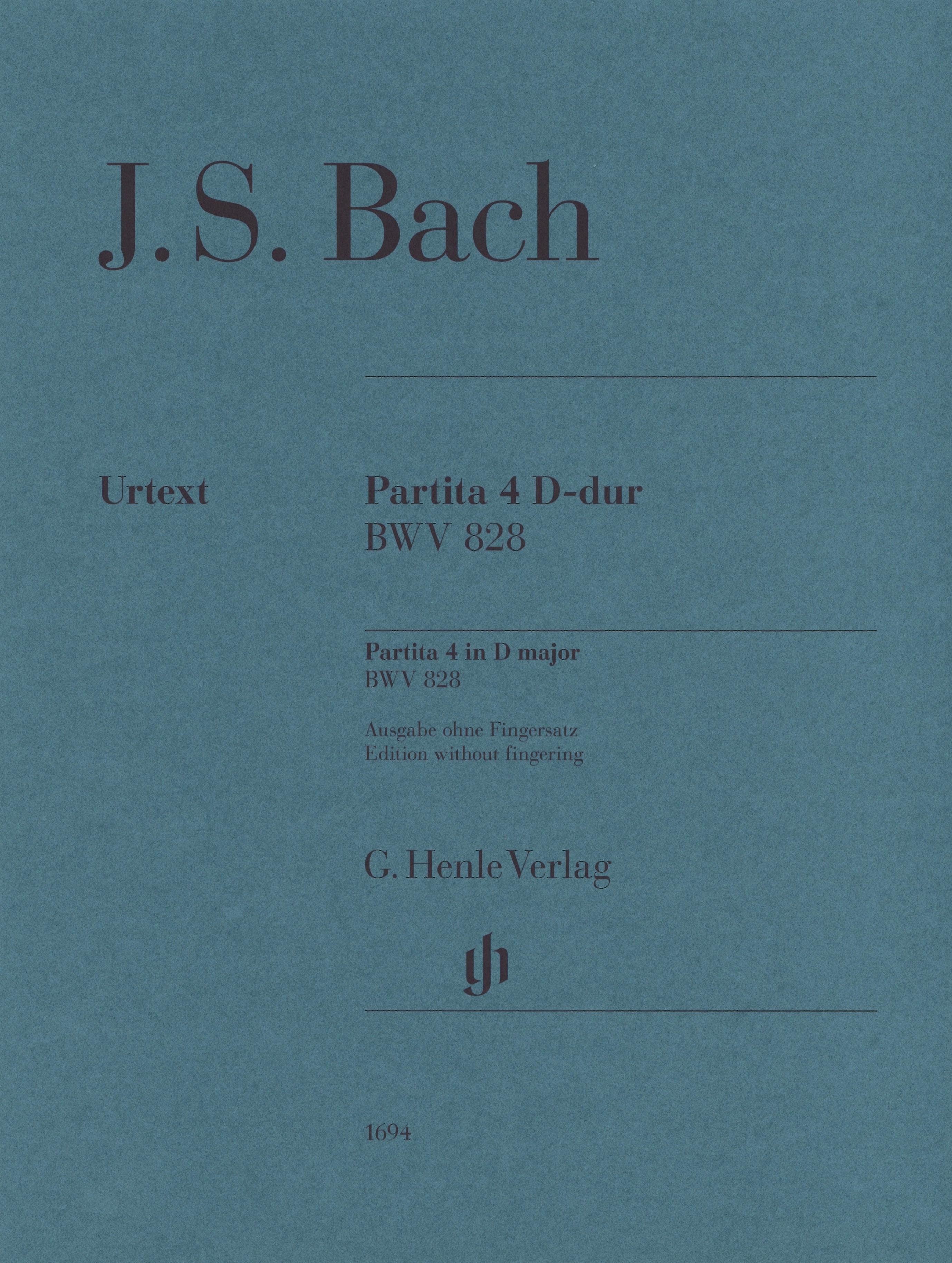 Bach Partita 4 D Major Bwv828 No Fingering Piano Sheet Music Songbook