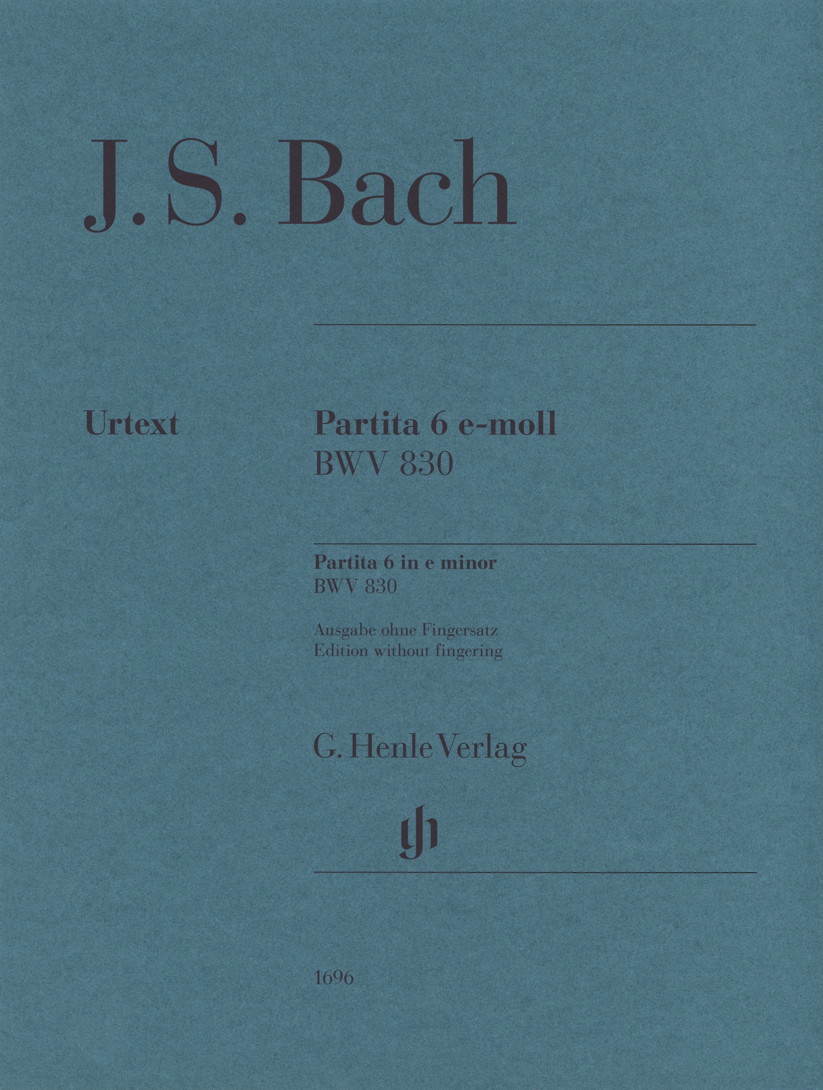 Bach Partita 6 E Minor Bwv830 No Fingering Piano Sheet Music Songbook