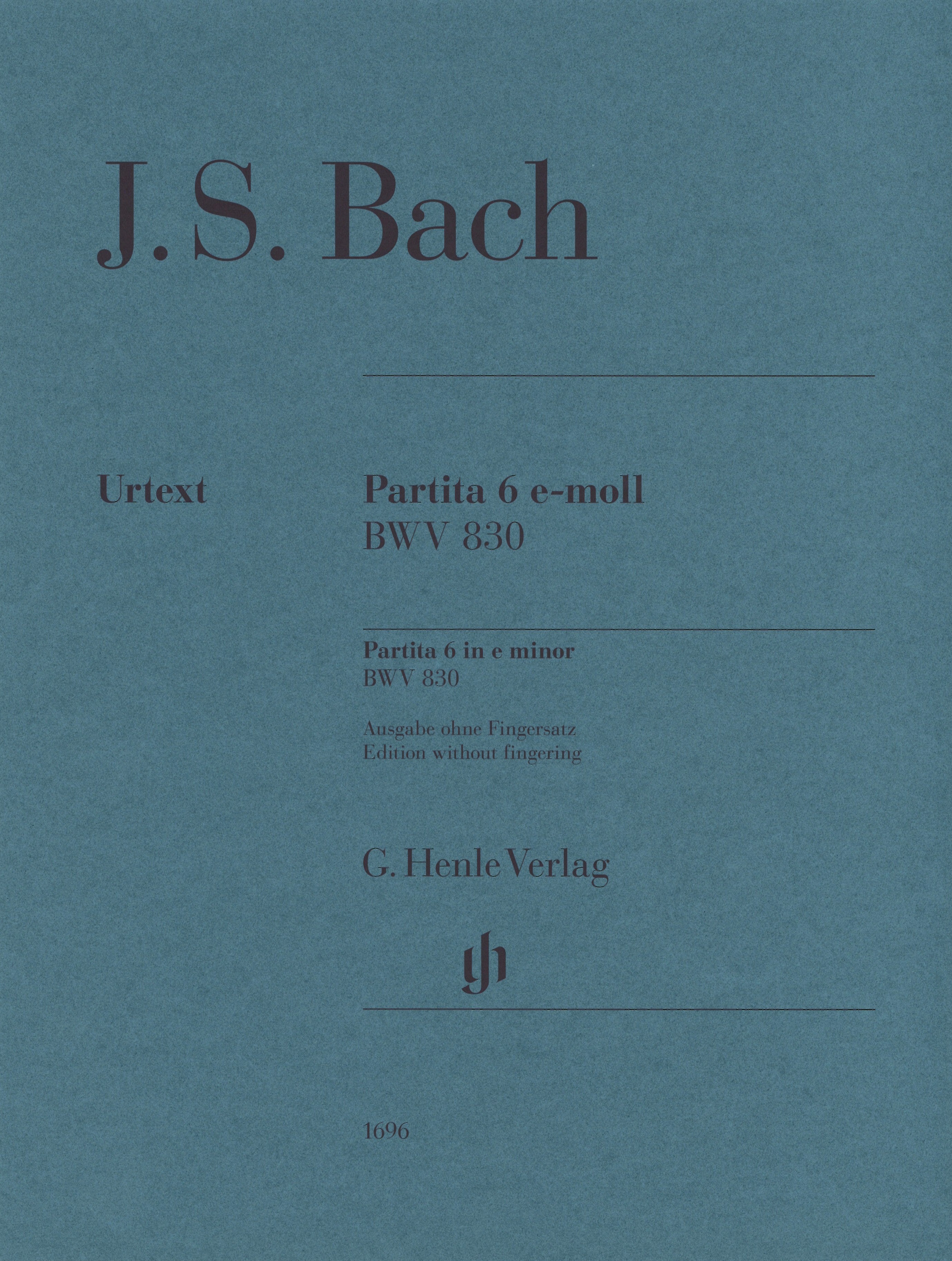 Bach Partita 6 E Minor Bwv830 No Fingering Piano Sheet Music Songbook