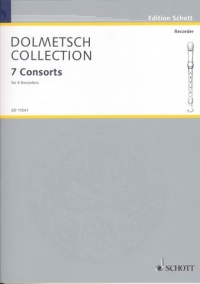 Dolmetsch Collection Seven Consorts 4 Recorders Sheet Music Songbook