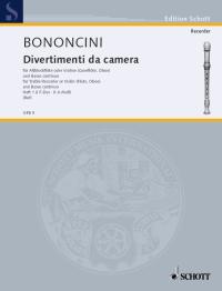 Bononcini Divertimenti De Camera Book 1 Recorder Sheet Music Songbook