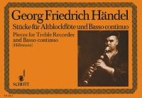 Handel Pieces For Treble Recorder & Piano Sheet Music Songbook