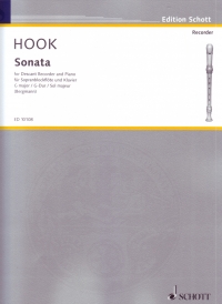 Hook Sonata G Recorder Sheet Music Songbook