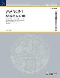 Mancini Sonata No 10 Bmin Recorder Sheet Music Songbook
