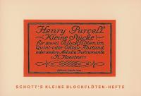 Purcell Short Duets Descant/treble Recorders Sheet Music Songbook