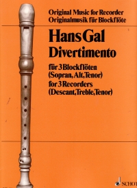 Gal Divertimento Descant Tenor Treble Sheet Music Songbook