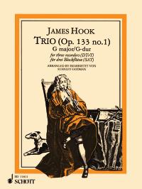 Hook Trio G Op133/1 Descant Treble Tenor Sheet Music Songbook