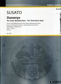 Danserye Susato Bk 1 Descant Treble Tenor Bass Rec Sheet Music Songbook