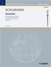 Schumann Sonatina G Ed Bergmann Recorder Sheet Music Songbook