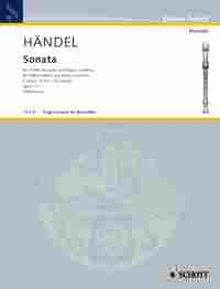 Handel Sonata Op1 No 11 F Recorder Sheet Music Songbook