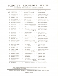 Handel Harmonious Blacksmith Variations S Rec & Pf Sheet Music Songbook