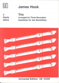 Hook Trio For 3 Flutes Desc Treb & Tenor Recorder Sheet Music Songbook