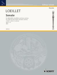 Loeillet Sonata Op3 No 4 Amin Treble Recorder Sheet Music Songbook