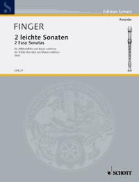 Finger Two Leichte Sonaten D Moll & G Recorder Sheet Music Songbook