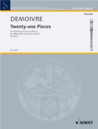 Demoivre 21 Pieces Treble Recorder Sheet Music Songbook