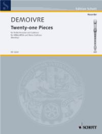 Demoivre 21 Pieces Treble Recorder Sheet Music Songbook