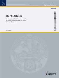 Bach Album Treble Recorder & Piano Sheet Music Songbook