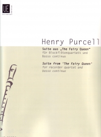 Purcell Fairy Queen Recorder Quartet & Pf Sheet Music Songbook