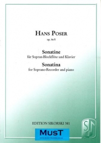 Poser Sonatine No 1 Descant Recorder Sheet Music Songbook