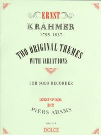Krahmer Two Original Themes With Variations Op24 Sheet Music Songbook