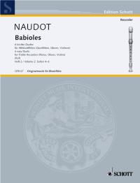 Naudot Duets (6 Easy) Vol 2 Treble Recorder Sheet Music Songbook