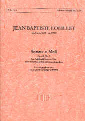 Loeillet De Gant Sonata Op1 No 1 Amin Treble/pf Sheet Music Songbook