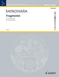 Shinohara Fragmente Tenor Recorder Sheet Music Songbook