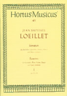 Loeillet Sonatas Vol 1 Op1 1-3 Recorder & Piano Sheet Music Songbook