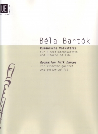 Bartok Rumanian Folk Dances Recorder Quartet Sc&pt Sheet Music Songbook