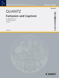 Quantz Fantasien Und Capricen Treble Recorder Sheet Music Songbook