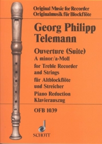 Telemann Suite Amin Treble Recorder/keyboard Sheet Music Songbook