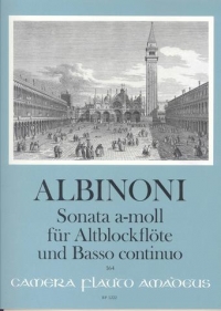 Albinoni Sonata Amin Treble Recorder/pf Sheet Music Songbook