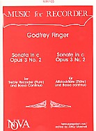 Finger Sonata C Op3 No 2 Recorder Sheet Music Songbook