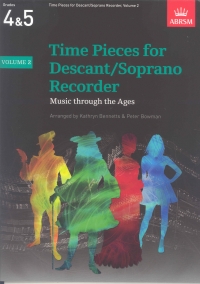 Time Pieces For Descant Recorder Vol 2 Sheet Music Songbook