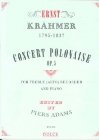 Krahmer Concerto Polonaise Op5 Recorder Sheet Music Songbook