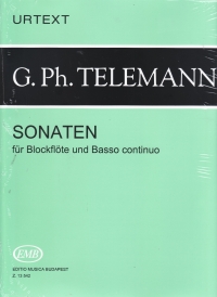 Telemann Sonatas Janos Recorder & Piano Sheet Music Songbook