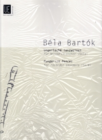 Bartok Hungarian Dances Recorder Quartet Sheet Music Songbook