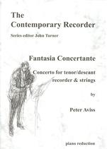 Aviss Fantasia Concertante Tenor Recorder Sheet Music Songbook