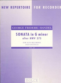Handel Sonata Gmin After 375 Sonata Emin Treble Sheet Music Songbook