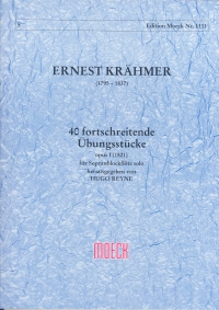 Krahmer 40 Fortschreitende Ubungsstucke Op.1 Sheet Music Songbook