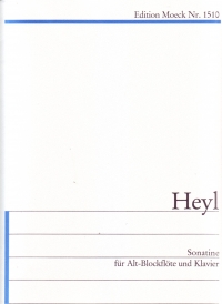 Heyl Sonatine Op48 Treble Recorder & Piano Sheet Music Songbook