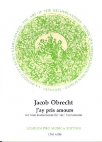 Obrecht Jay Pris Amours 4 Recorders Sheet Music Songbook