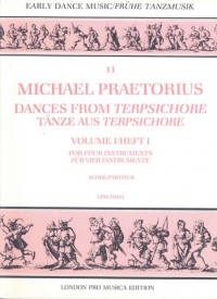 Praetorius Dances From Terpsichore Vol 1 4 Recs Sheet Music Songbook