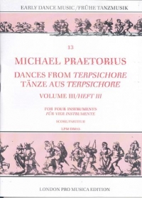 Praetorius Dances From Terpsichore Vol 3 4 Recs Sheet Music Songbook