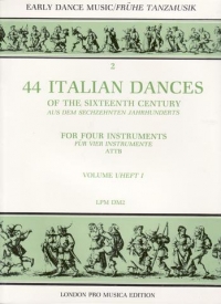 44 Dances Of The 16th Century Vol 1 4 Recorders Sheet Music Songbook