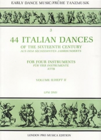 44 Dances Off The 16th Century Vol 2 4 Recorders Sheet Music Songbook