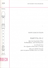 Staeps Partita 4 Recorders Sheet Music Songbook