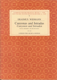 Widmann Canzonas & Intradas 5 Recorders Sheet Music Songbook